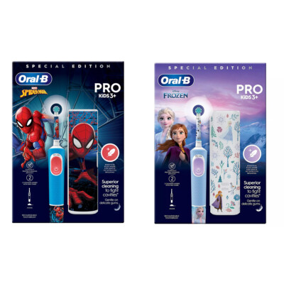 Oral-B PRO Kids Junior Elektrische Zahnbürste Spiderman | Frozen Special Edition