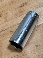 SNAP-ON # SFS241 3/8" Drive 6-Point SAE 3/4" Deep Socket USA.