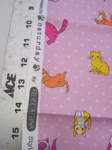 Caturday Windham Fabrics by Felice Regina COTTON Quilt Fabric 18x22 Sold Out - Picture 9 of 9