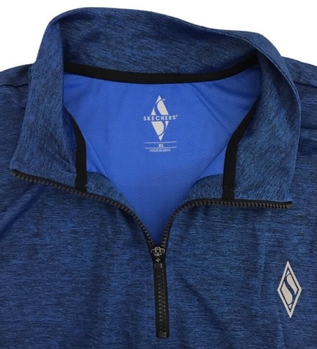 Nuevo con Etiqueta Skechers Para Hombre Cuarto Cremallera Sudadera Color Azul Talla XL - Imagen 4 de 4