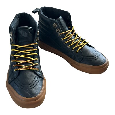 VANS Sk8-Hi MTE Leather High Top Skateboarding Sneaker Shoe Black Unisex 8M/9.5W rd_vans_mte_sk8_hi_black_gum.jpg main image 2
