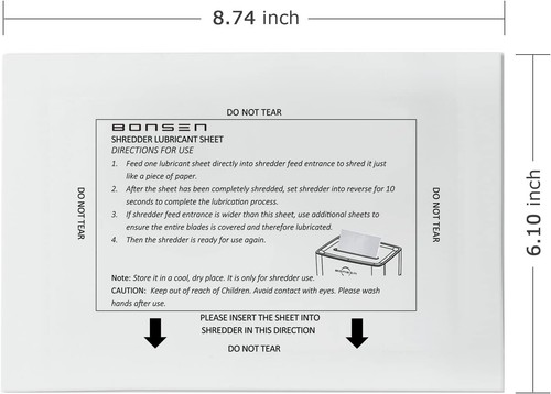 Premium 50-Pack Shredder Lubricant and Sharpening Sheets for All Shredder Brands - Picture 5 of 7