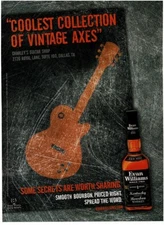 2011 EVAN WILLIAMS Bourbon Whiskey guitar art vintage print ad
