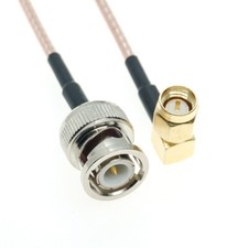 RG316 Coax Cable SMA Male To BNC Male Right Angle Connector lot RF Coaxial Wire