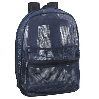 Mochilas de malla transparente para la escuela, viajes a la playa