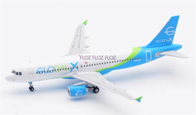 for JC Wings Global X for Airbus A320 N276GX 1:200 Aircraft Pre-built Model