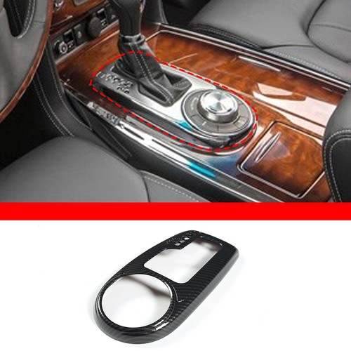 For Infiniti QX80 Nissan Patrol 2013-2018 ABS Carbon Car Gear Shifter Panel Trim - Picture 3 of 8