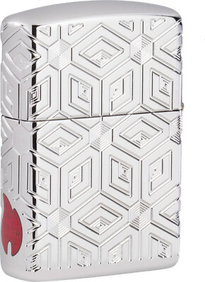 ZIPPO Original Feuerzeug Armor Case / 8seitig tiefengraviert Boxes / Epoxy Inlay
