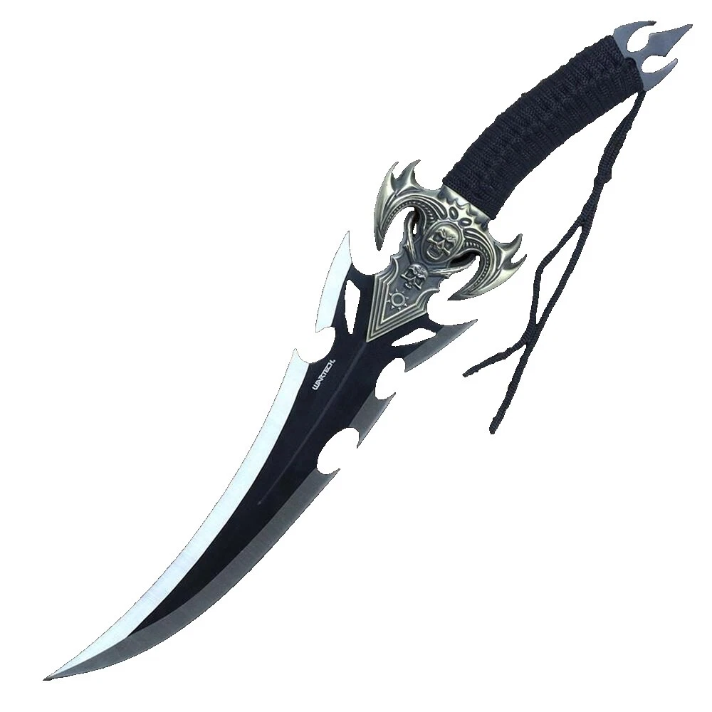 Hoja de acero inoxidable mango envuelto de cuerda Cuchillos de Hoja Fija modernos de colección