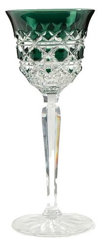 Val St. Lambert Crystal Intaglio Gardenia Brussels Wine Coaster