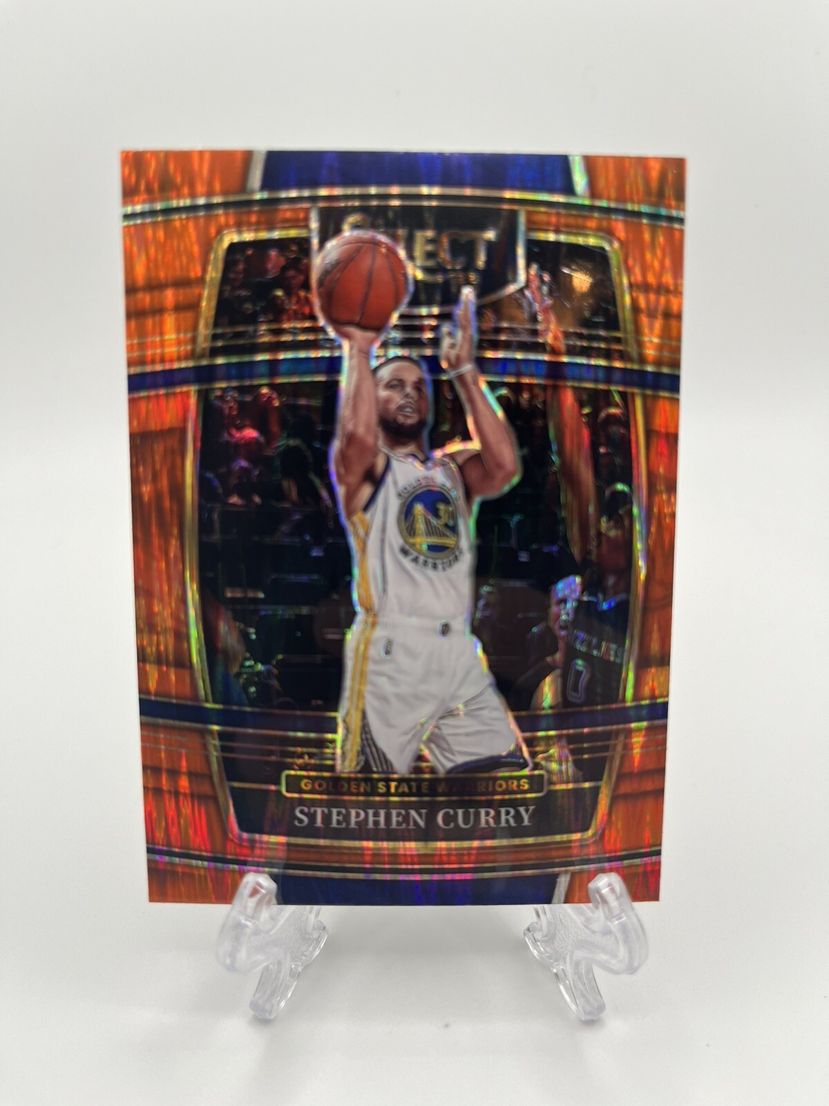 2021 Panini Select Stephen Curry #94 Orange Flash Prizm Golden State Warriors