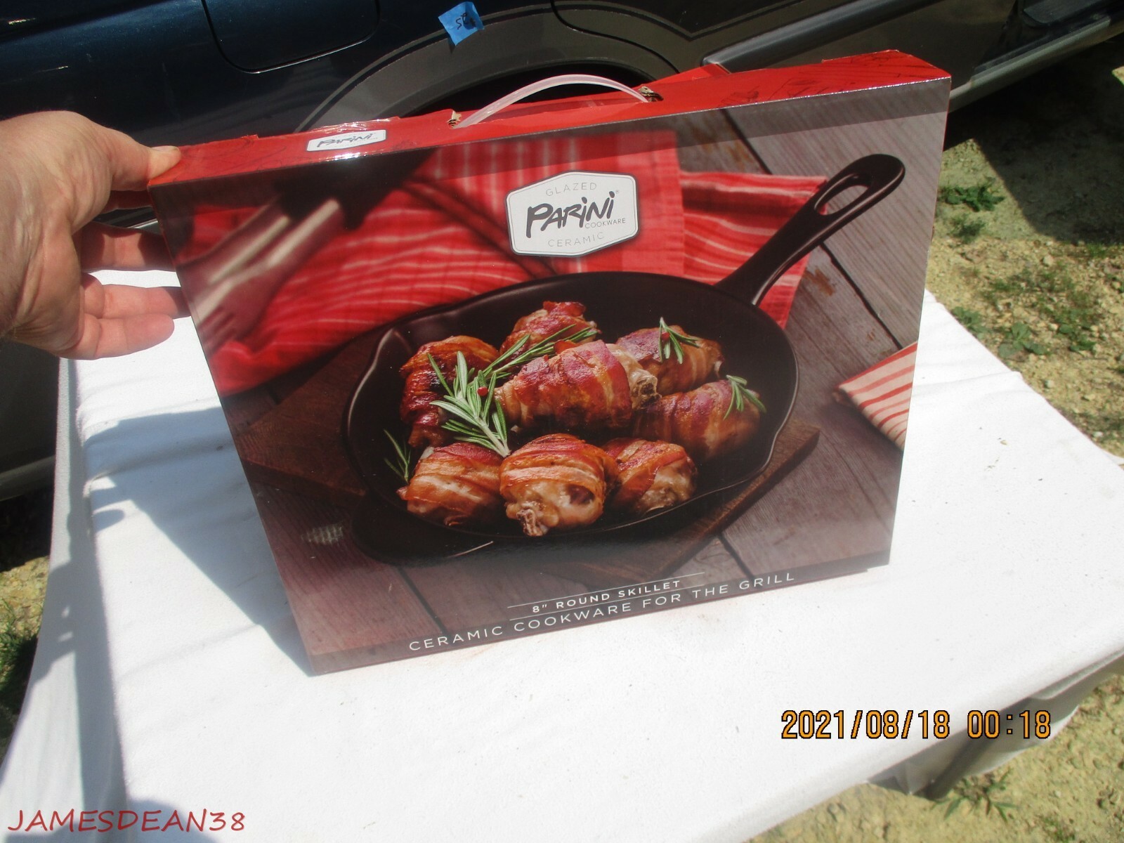 BRAND NEW IN BOX PARINI CERAMIC COOKWARE 8" SKILLET FOR THE GRILL eBay
