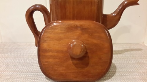 Handgefertigte Holz Teebeutel Halter/Schublade Teekanne Form 7" Höhe gebraucht - Bild 10 von 11
