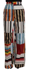 DOLCE & GABBANA Pants Cotton Multicolor Striped High Waist IT40/ US6 / S $1800