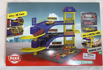 Dickie Toys City Parking Station fits Matchbox, 2 cars inc