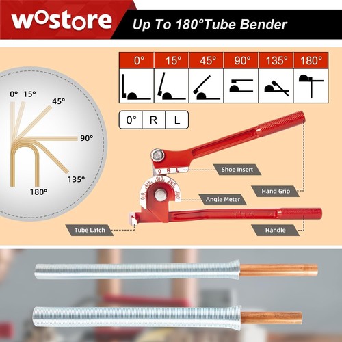Precision Tube Flaring Tool Kit with Tube Bender for Copper Brake Lines & More - Picture 8 of 8