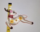 Vintage Silvery White Satin Reindeer Deer Christmas Ornament 1970s - 1980s — photo 3