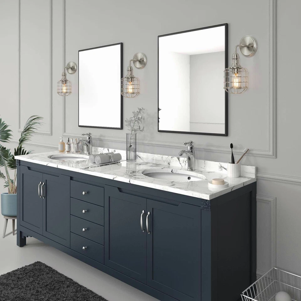 LNC Classic 5.5-in 1-Light Polished Nickel LED Transitional Vanity Light - Image 4 of 4