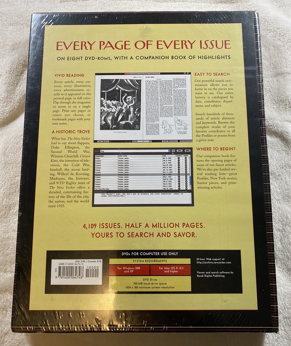 値下げ⭐The complete ニューヨーカ―DVD8枚付き THE COMPLETE NEW YORKER 8 DVD-ROM's& COMPANION BOOK SET NEW Sealed