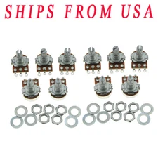 KAISH 10pcs Audio 500K Guitar Mini Pots Short Split Shaft Potentiometers A500K