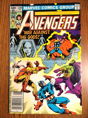 Avengers #220 Kiosk VF Tod von Drax Wasp Iron Man Thor Cap 1st Druck Marvel