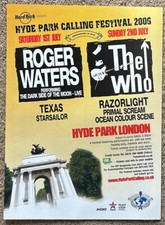 HYDE PARK 2006 Full page UK magazine ad  ROGER WATERS THE WHO TEXAS RAZORLIGHT