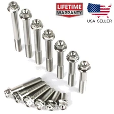 Titanium M8 Race Drill Bolts Hex Flange Head 10,15,20,25,30,35,40,45,50,55,60 mm