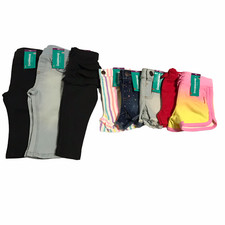 Garanimals Baby/Infant Girls Shorts  Pants Leggings Size 12 Months LOT 8 Items