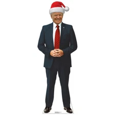 DONALD TRUMP WITH SANTA HAT Lifesize CARDBOARD CUTOUT Standee Standup MAGA