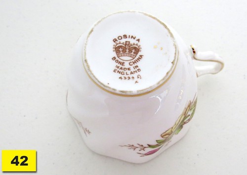 50s ROSINA Bone China England FLOWERS Pattern #4999 cup - Picture 3 of 4