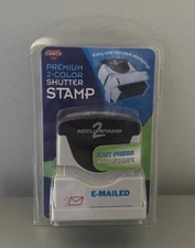 Brand New Cosco Pre-Inked 2-Color E-Mailed Premium Shutter Stamp