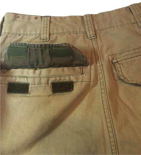 Bugle Boy Cargo Shorts Mens 30 Khaki Longer Length 13" Inseam 8 Pockets Vintage - Bild 3 von 5