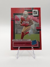 Tyrion Davis-Price 2022 Panini Donruss Press Proof Red SP RC #326 49ers