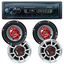 Blaupunkt 1 DIN DIGITAL MEDIA USB FM CAR STEREO BLUETOOTH +4x 6" / 6.5" speakers
