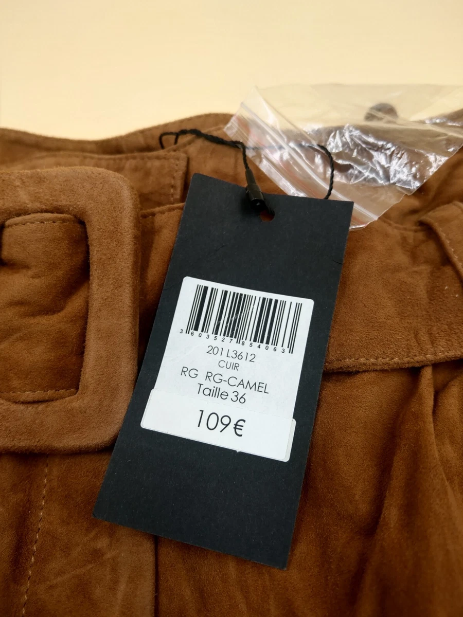 short femme kookai marron taille 36 100 cuir chevre eBay