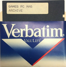 RARE PC Magazine's DOS VIDEO GAMES ARCHIVE 5.25" 5.25" DS/DD 2S2D Floppy Disk