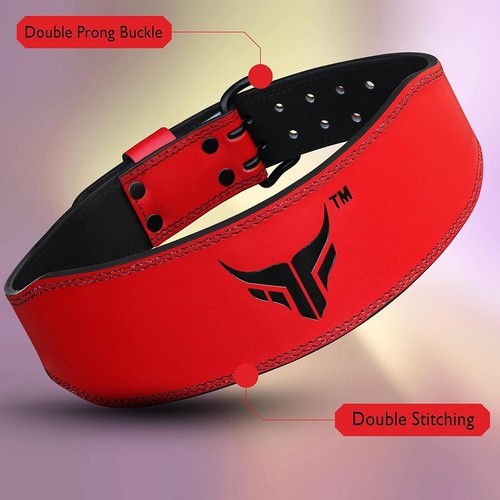 Mytra Fusion Weight Lifting Belt Double Prong Buckle Power Lifting Back Support - Picture 7 of 20
