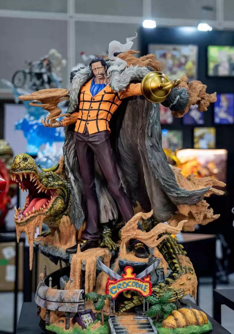 K*i様 ヴィンテージ 手彫り 木製 盾 セット カレッジ・ユニバーシティシリー JIMEI PALACE Official ONE PIECE Sir Crocodile 70Cm Resin Painted