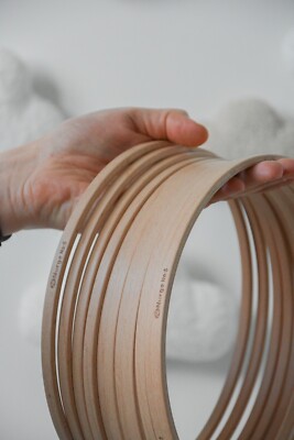 Nurge High Quality 19 mm Wooden Embroidery Hoops, Smooth Beech Wood
