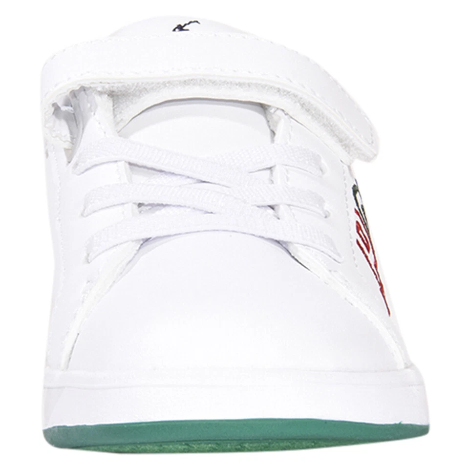 Polo Ralph Lauren 学步儿童 男孩 Heritage-Court-II-Graphic 白色运动鞋 — 第 2/4 张图片