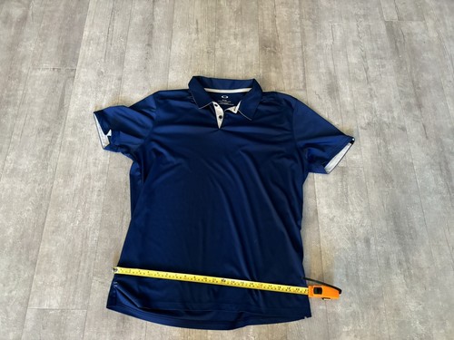 Oakley Mens Shirt XL Blue Indigo Divisional Golf, Tailored Fit / Coupe Ajusté - Picture 4 of 6