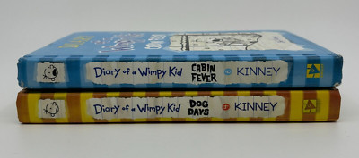 Lot of 2 Diary of a Wimpy Kid Hardcover Books 4 and 6 Written by Jeff Kinney