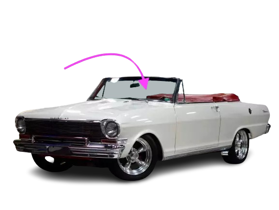 1962-1967 Chevrolet Nova Chevy II 2 door hardtop front windshield