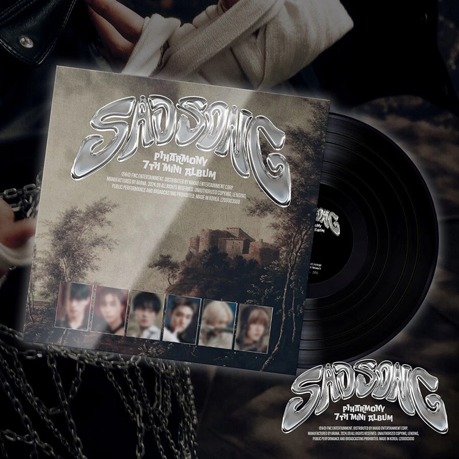 P1HARMONY [SAD SONG] 7th Mini Album LP Ver/Vinyl+Cover+Post Card+