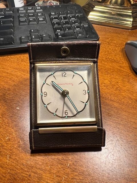 Vintage Remembrance West Germany Foldable Alarm Clock Neon Works-#J41