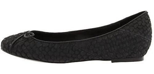 Zapato plano informal de ballet sin cordones de cuero negro para mujer Pour La Victoire Hessa 8,5 Foto 3 de 4