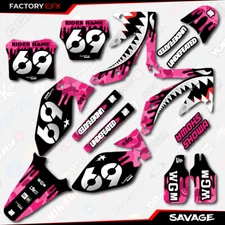Pink Savage Graphics Kit fits Honda CRF450R 05-08 Crf 450 Crf450 Decals