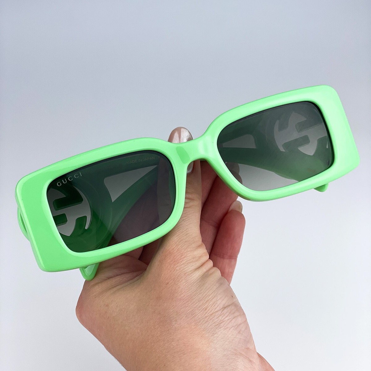 ?️ New Gucci GG1325S 004 Sunglasses - Green Frame, Green Gradient Lenses Gucci GG1325S-004-54 54mm New Sunglasses - Walmart.com main image 2