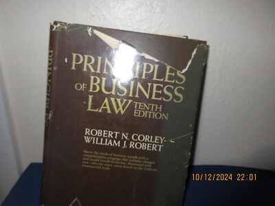 HARD BACK BOOK PRINCIPLES OF BUSINESS LAW 10 TH EDITION BY