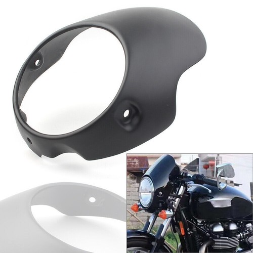 7" Matte Black Front Headlight Fairing Cover For Harley Cafe Racer ABS